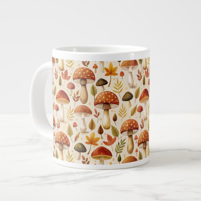 Taza De Café Gigante Autumn Mushrooms (Izquierda)