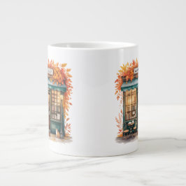Taza De Café Gigante Autumn Reads Café Mug — Fall Bookstore