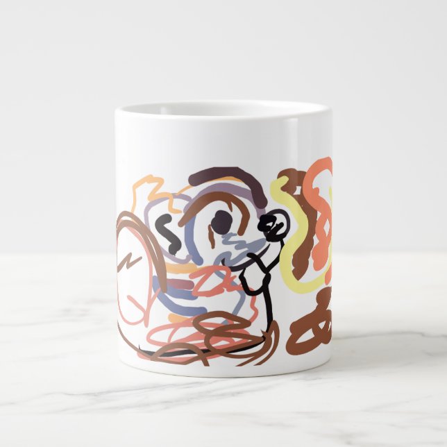 Taza De Café Gigante Autumn squirrel Joy (Frente)