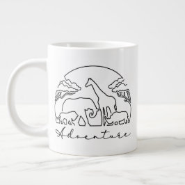 Taza De Café Gigante Aventura y Safari en África