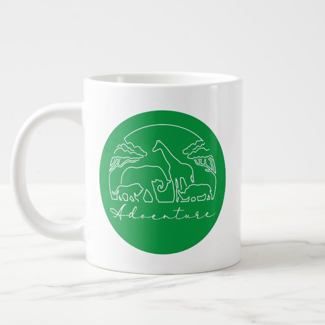 Taza De Café Gigante Aventura y Safari en África (Izquierda)