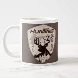 Taza De Café Gigante Aventuras de caza pegatina cuadrado keychain exter