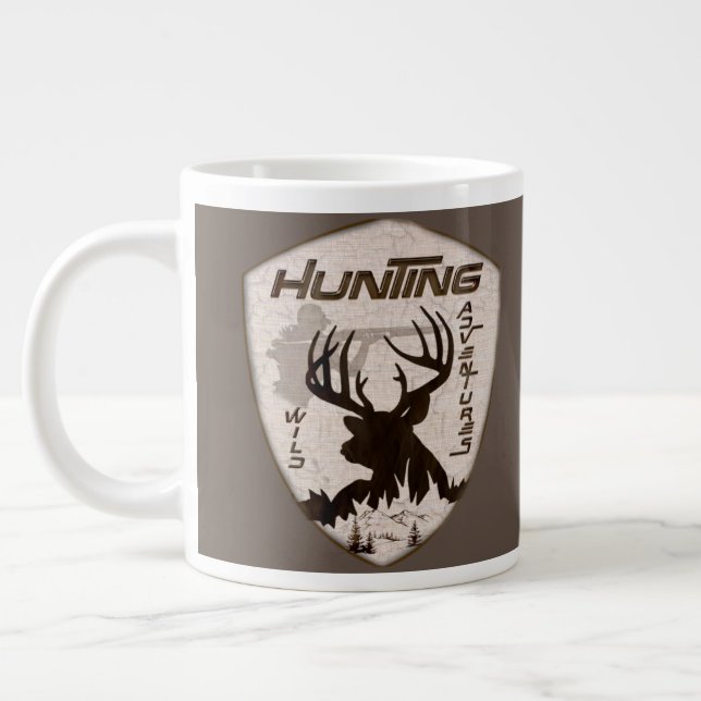 Taza De Café Gigante Aventuras de caza pegatina cuadrado keychain exter (Izquierda)