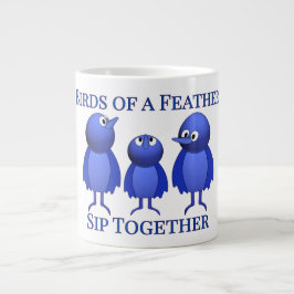 Taza De Café Gigante Aves de una pluma se unen