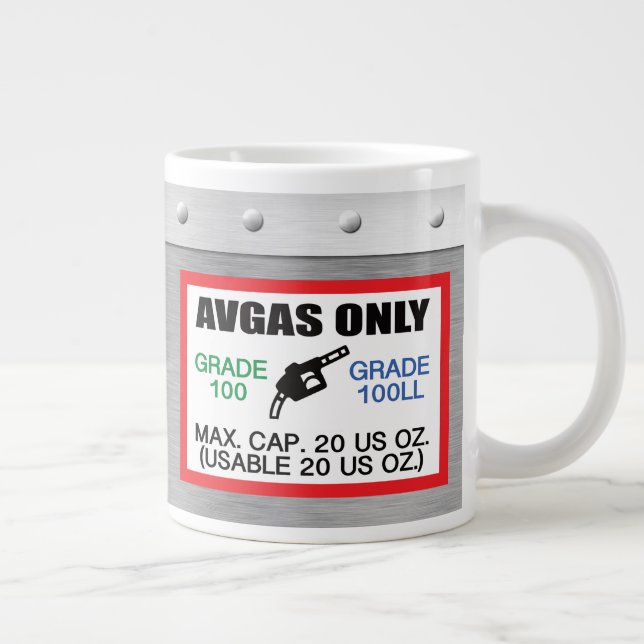 Taza De Café Gigante AVGAS / 100LL fuel only (Derecha)