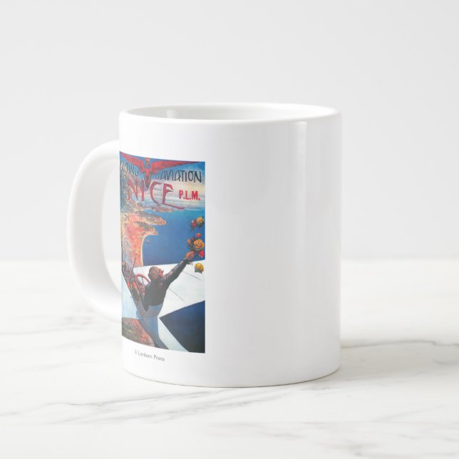 Taza De Café Gigante Aviación de D de la reunión en Niza, poster de (Izquierda)