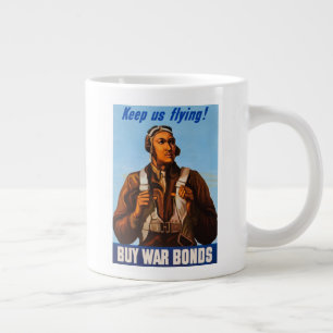 Taza De Café Gigante Aviadores afroamericanos luchan contra pilotos de 