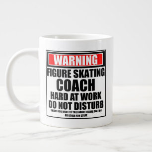 Taza De Café Gigante Avisar al entrenador de patinaje sobre la figura e