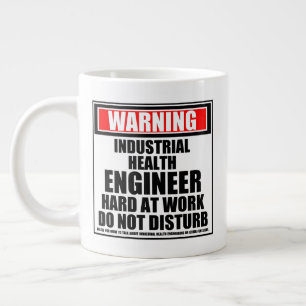 Taza De Café Gigante Aviso a Ingeniero de Salud Industrial en activo