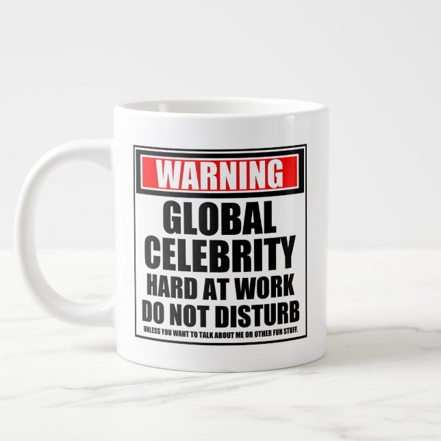 Taza De Café Gigante Aviso a las celebridades globales en activo (Izquierda)