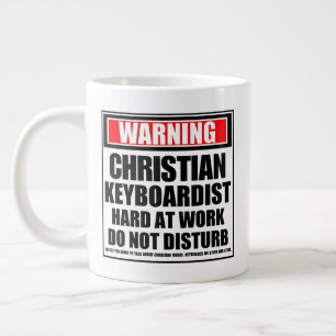 Taza De Café Gigante Aviso a los tecnólogos cristianos trabajando duro