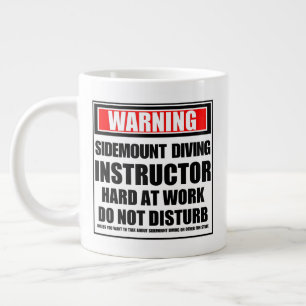 Taza De Café Gigante Aviso Al Instructor De Buceo Sidemount En El Traba
