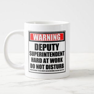 Taza De Café Gigante Aviso al superintendente adjunto de trabajo duro