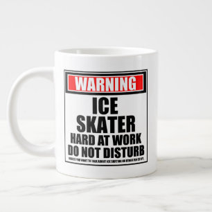 Taza De Café Gigante Aviso De Que El Skater Hielo En El Trabajo No Pert