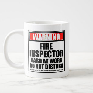 Taza De Café Gigante Aviso El Inspector De Fuego En El Trabajo No Moles
