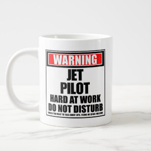 Taza De Café Gigante Aviso El Piloto De Jet En El Trabajo No Perturba