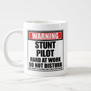 Taza De Café Gigante Aviso El Piloto De Treguos En El Trabajo No Pertur