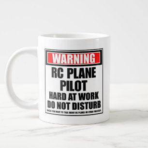 Taza De Café Gigante Aviso El Piloto Del Avión RC En El Trabajo No Pert