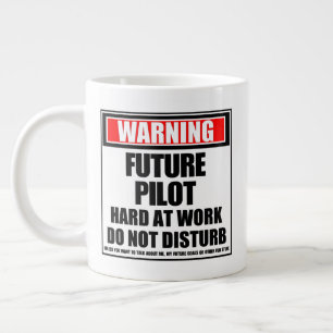 Taza De Café Gigante Aviso El Piloto En El Futuro En El Trabajo No Pert