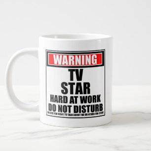 Taza De Café Gigante Aviso No Molestar a Estrella De Televisión En El T
