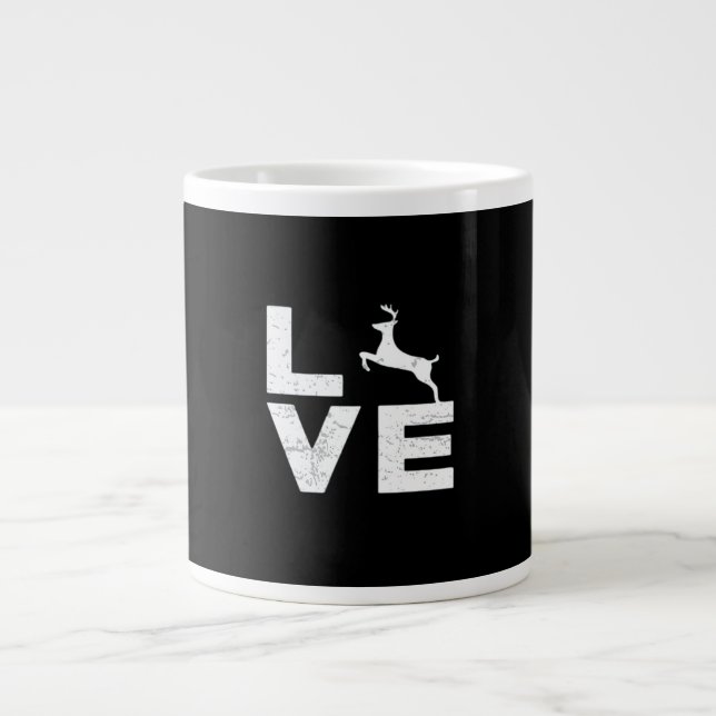 Taza De Café Gigante Awesome Deer Lover Trendy Aesthetic Design  (Frente)