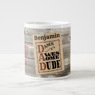 Taza De Café Gigante Awesome Dude Nombre Personalizado Temático Occiden