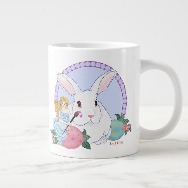 Taza De Café Gigante Ayudante del conejo de Pascua (Derecha)