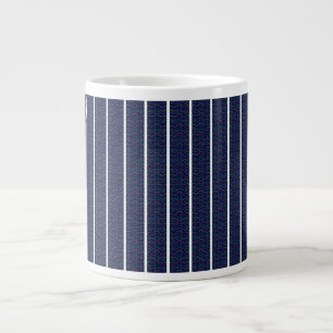 Taza De Café Gigante Azul Geométrico Rectangles Especialidad Mug