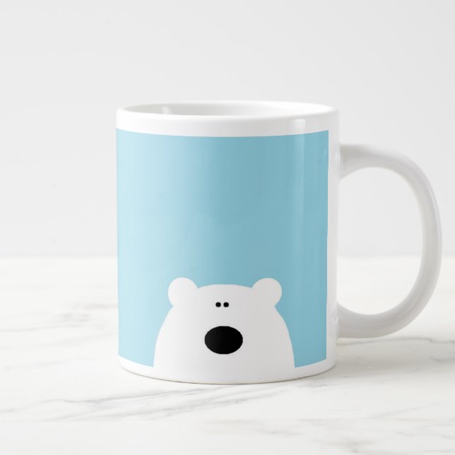 Taza De Café Gigante Azul oso polar (Derecha)