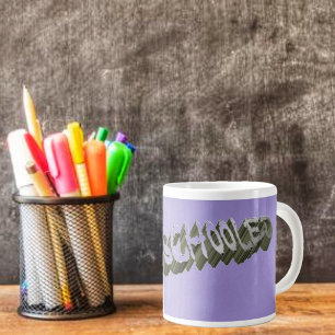 Taza De Café Gigante B Schooled Gray-Wht