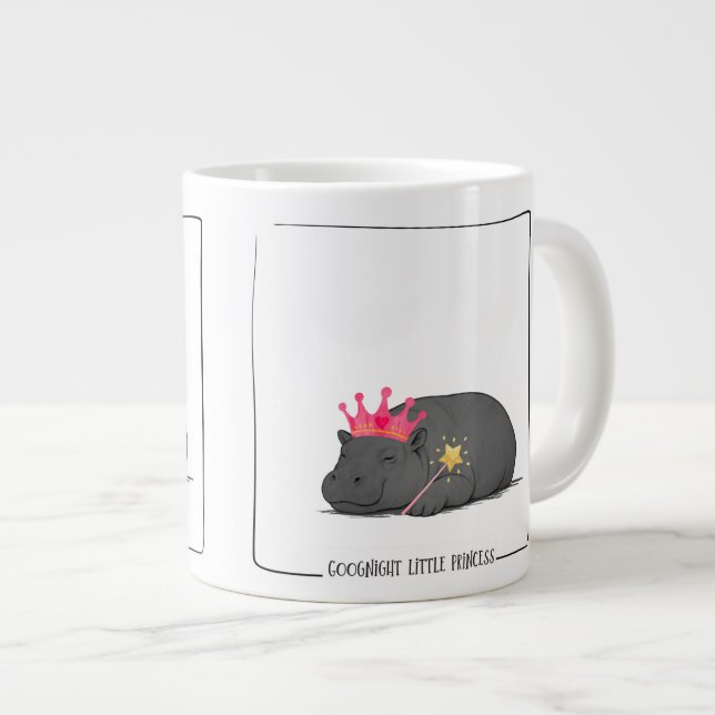 Taza De Café Gigante Baby Pygmy Hippo Princess Mug (Derecha)