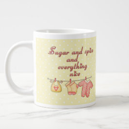 Taza De Café Gigante Baby Shower de azúcar y especias
