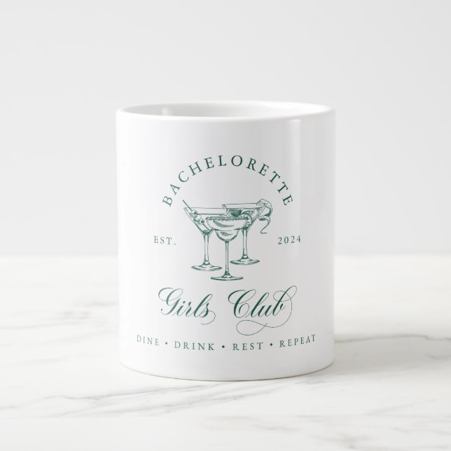 Taza De Café Gigante Bachelorette Chica Club Jumbo Mug (Frente)