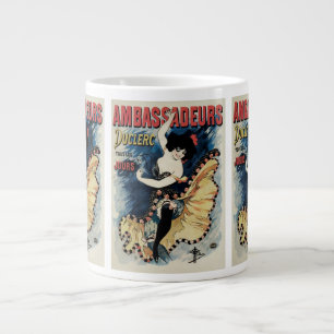 Taza De Café Gigante Bailarina de Flamenco Art Nouveau Vintage, Embajad