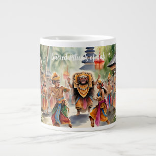 Taza De Café Gigante Baile de BARONG, rituales sagrados de Bali