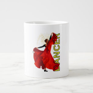 Taza De Café Gigante Baile de vestido rojo de mujer