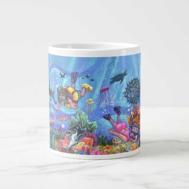 Taza De Café Gigante Bajo el mar (Frente)
