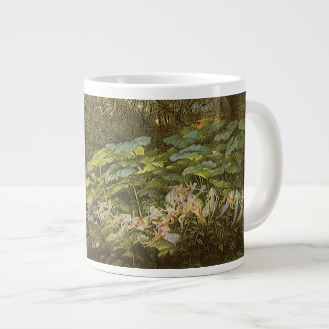 Taza De Café Gigante Bajo las hojas del muelle de Richard Doyle, arte d (Derecha)