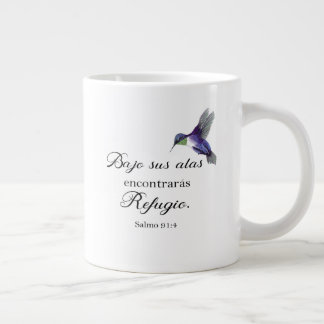 Taza De Café Gigante Bajo sus alas Salmo 91 versículo biblia español