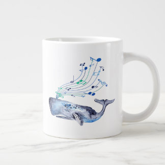 Taza De Café Gigante Ballena azul musical del canto