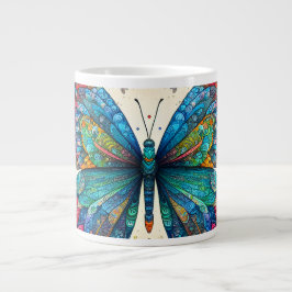 Taza De Café Gigante Ballet arco iris de una mariposa