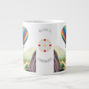 Taza De Café Gigante Balón de aire caliente Cappadocia Turco, Turkeye