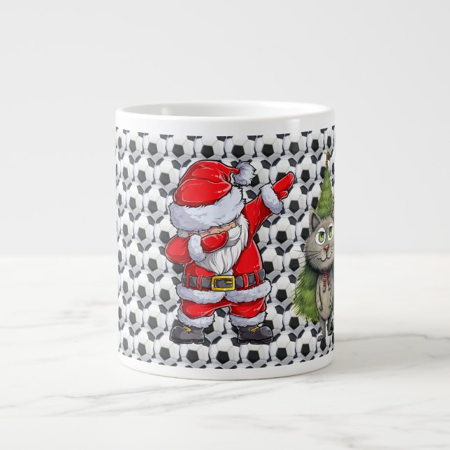 Taza De Café Gigante Balón de fútbol para Navidades (Frente)