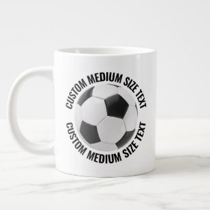 Taza De Café Gigante Balón de Fútbol Personalizado de Tamaño Mediano co