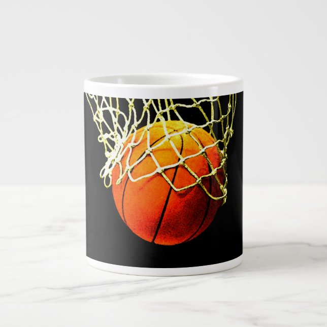 Taza De Café Gigante Baloncesto I Love (Frente)