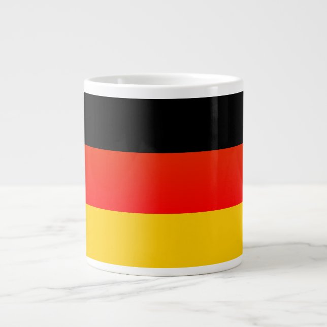 Taza De Café Gigante Bandera alemana o Deutsche Flagge (Frente)