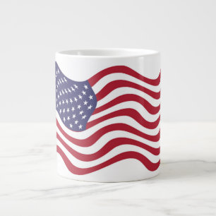 TAZA DE CAFÉ GIGANTE BANDERA AMERICANA