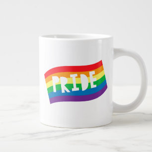 Taza De Café Gigante Bandera arco iris del orgullo