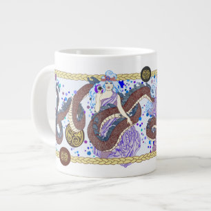 Taza De Café Gigante Bandera celestial del dragón