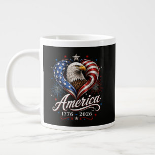 Taza De Café Gigante Bandera de América Águila 250 Aniversario 250 Años